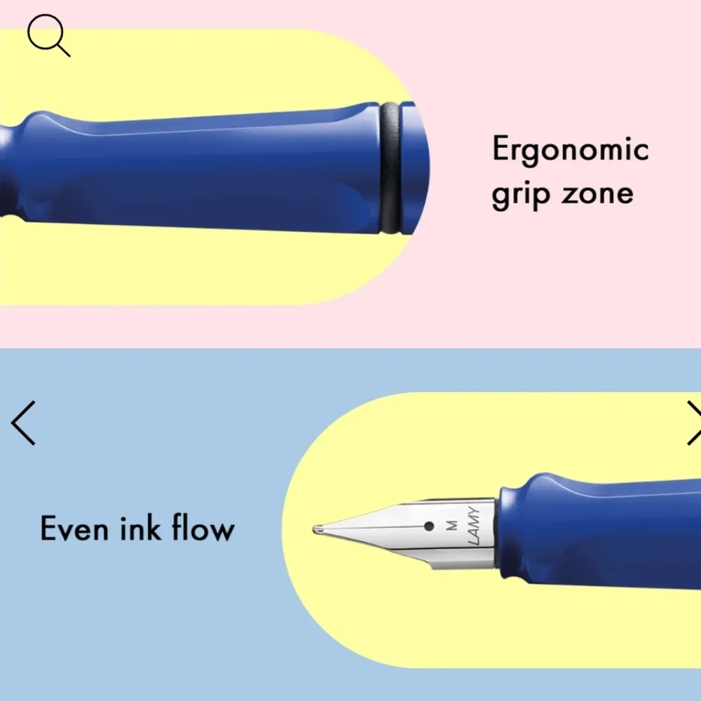 ❤️BUY 10 GET 5 FREE LAMY safari Fountain Pen vista, Color blue